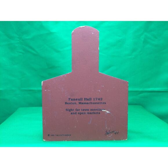 The Cats Meow 1992 Faneuil Hall Boston Wooden Shelf Sitter - Picture 2 of 4